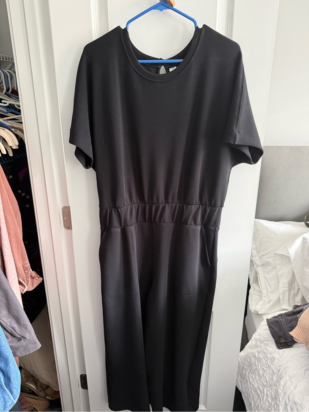 Spanx Air Essentials Black Women's Midi jumpsuit